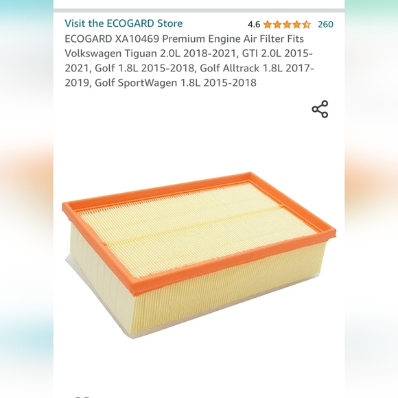 ECOGARD Auto Premium Air Filter XA10469 - Picture 5 of 11